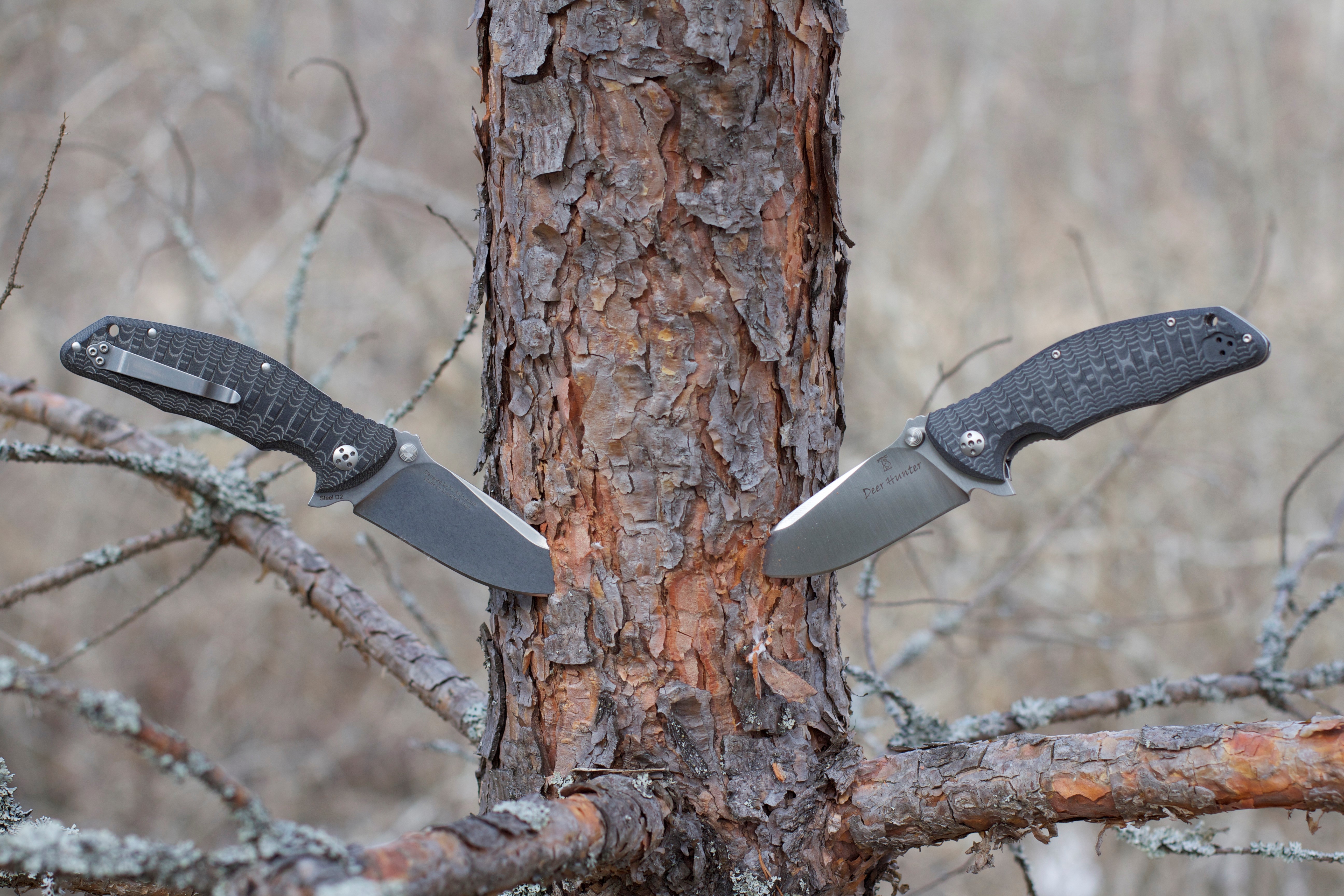 Dendra Deer Hunter с покрытиями клинка Stone Washed и Satin